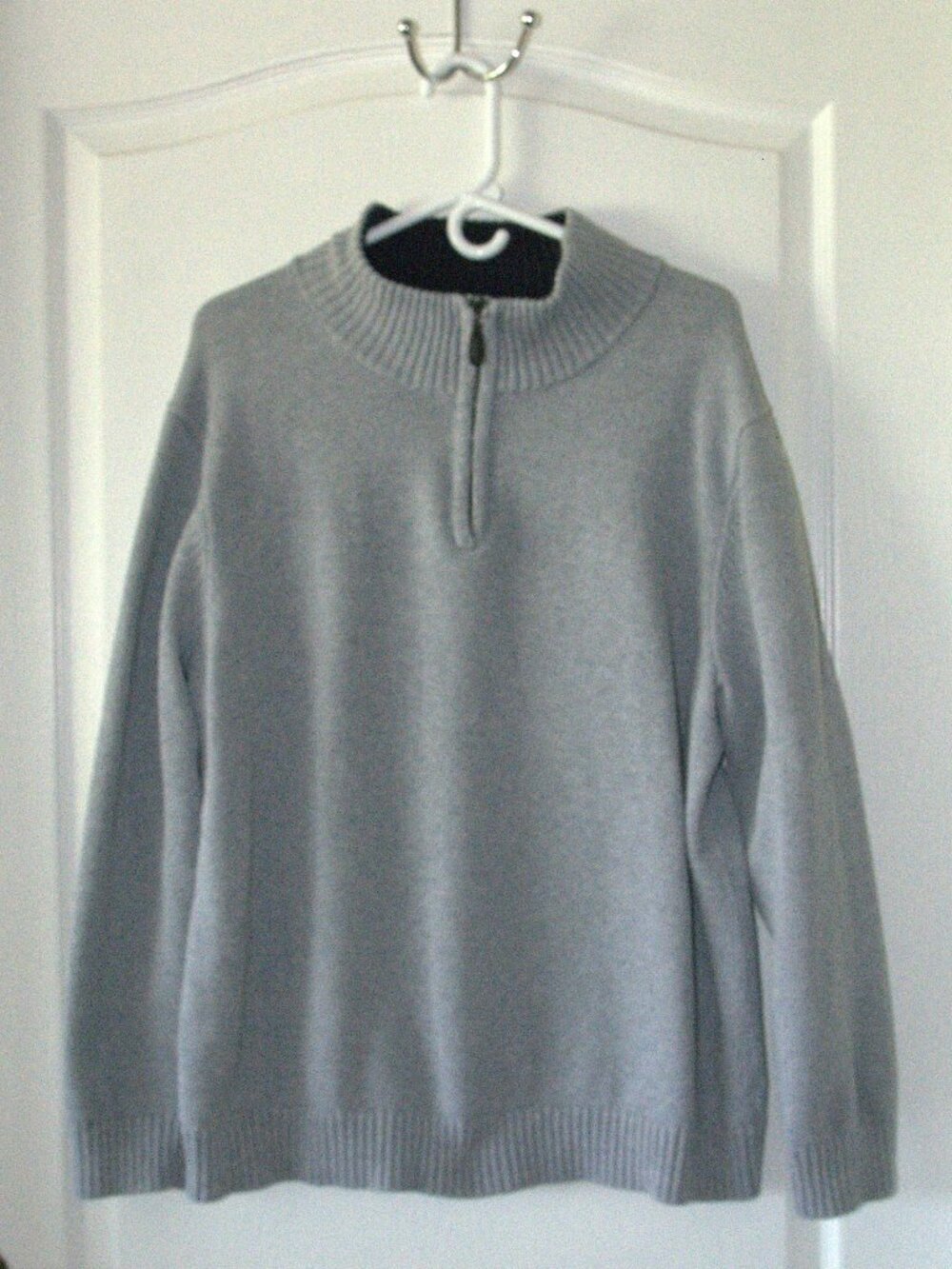 L.L. Bean Men's XXL Reg. Quarter Zip Knit Sweater Ribbed Mock Neck